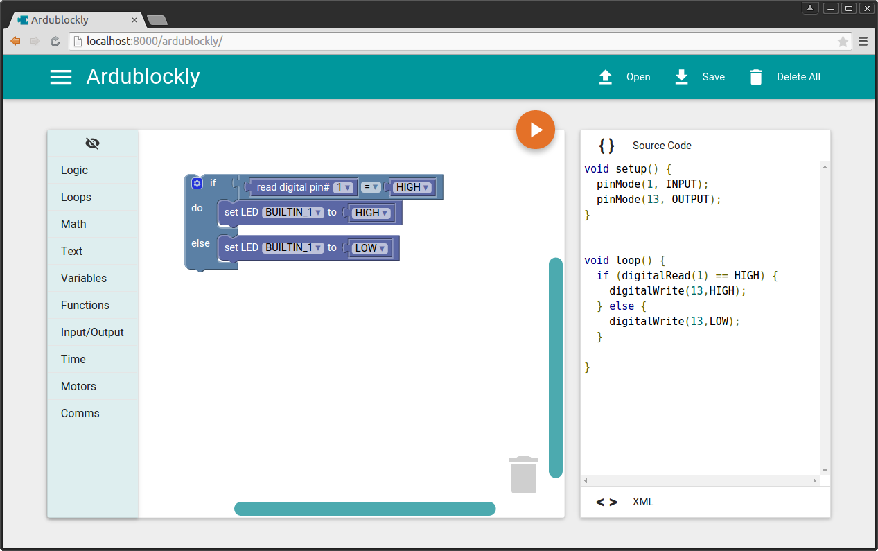 Ardublockly development